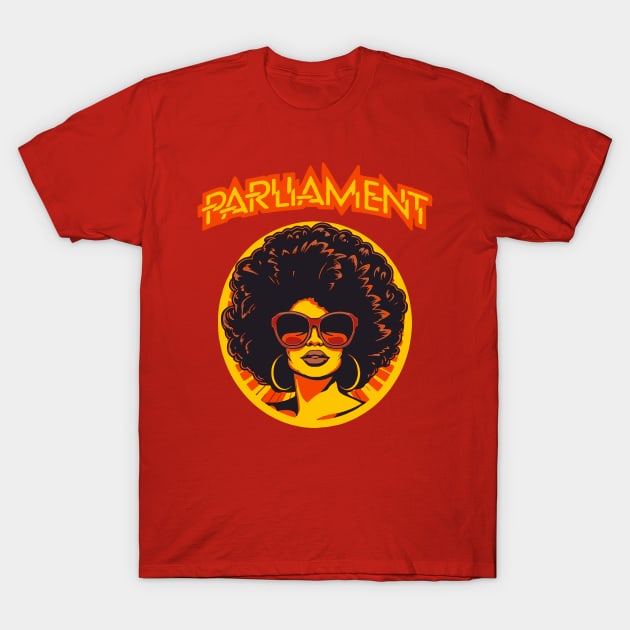 Retro Parliament Funkadelic Retro Afro Rock Music Satire T-Shirt by robotbasecamp